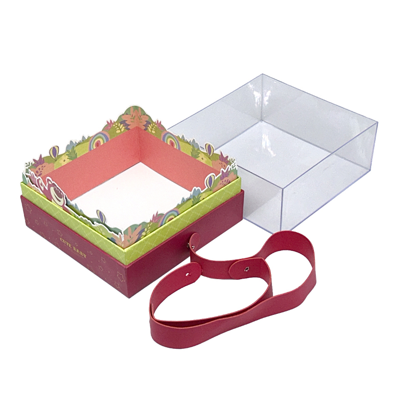 周岁亲子百日手提礼盒透明亚克力天地盖